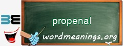 WordMeaning blackboard for propenal